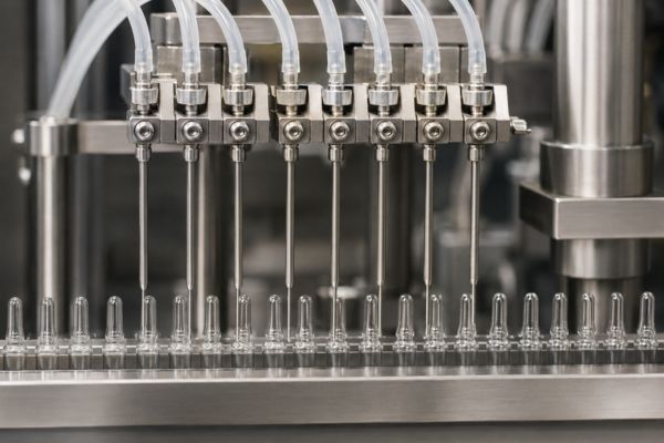 Filling needles inside ampoule filling machine exporter India