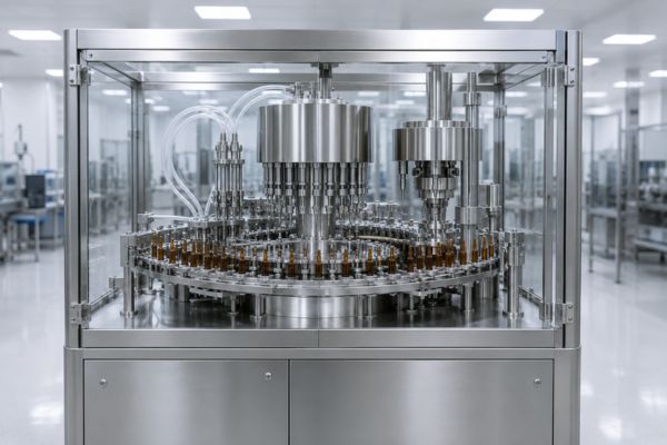 Automatic rotary ampoule filling machine manufacturer in Ahmedabad front view