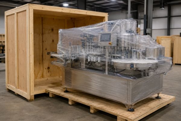 Ampoule sticker labeling machine exporter from India to Africa