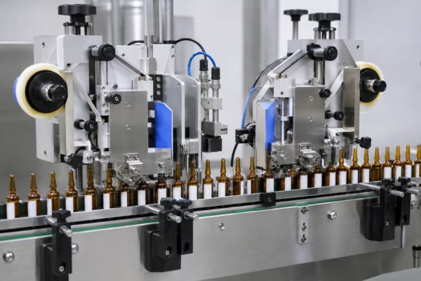 Two-side bilingual ampoule sticker labeling machine exporter India