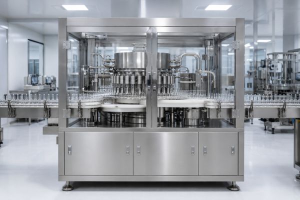 Automatic rotary ampoule washing machine manufacturer in Ahmedabad front view