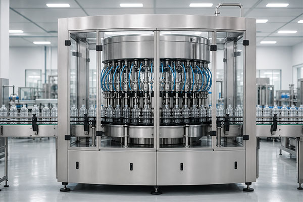 Automatic rotary bottle filling machine manufacturer in Ahmedabad front view