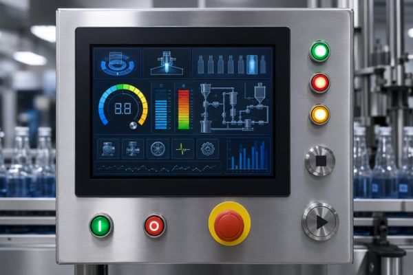 PLC control panel of bottle sealing machine India